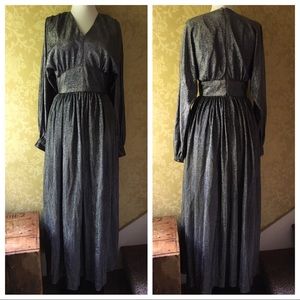 Vintage Lame Maxi Dress